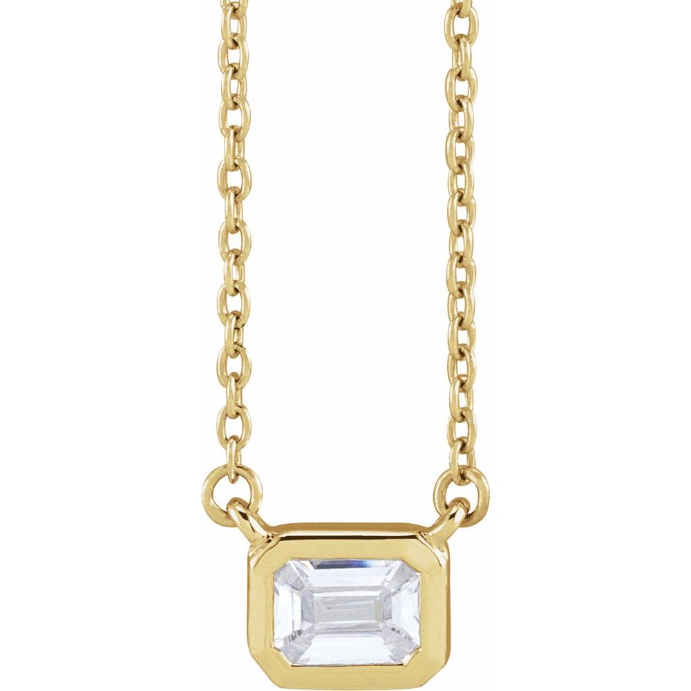 14K Yellow 1/2 CTW Lab-Grown Diamond Adjustable 16-18" Necklace